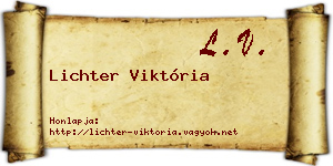 Lichter Viktória névjegykártya